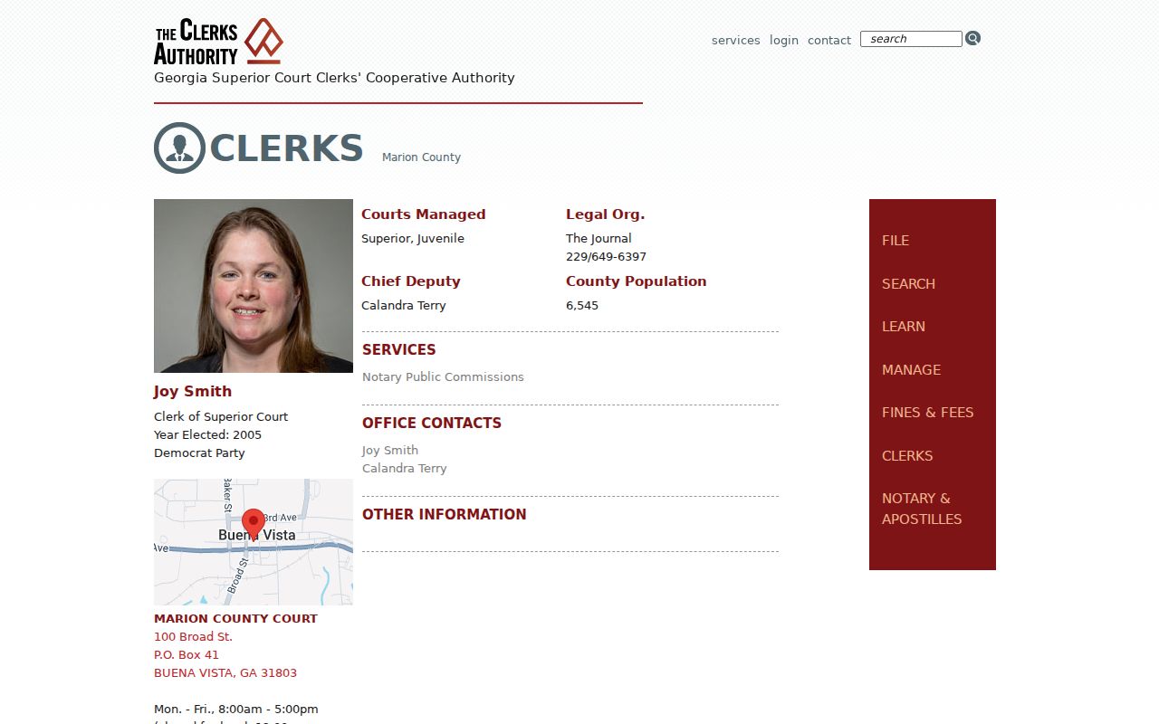 Marion County warrant record clerk directory